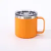Copo com Alça Novo Modelo Transfronteiriço 12oz Aço Inoxidável 304 com Tampa Isolado a Vácuo para Escritório, Carro e Uso Portátil para Crianças