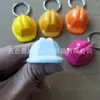 En stock transfronterizo llavero de casco 3D llavero con colgante de casco de seguridad llavero de casco de seguridad de plástico