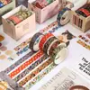 Fita Washi Journal Estilo Cruzamento e Série Studio, Borda Decorativa Básica de Alto Valor para Journal e Fita Cênica