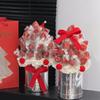 Caja de Navidad Cubo de Flores Espejo Plata Cubo de Abrazo Caja de Manzana Navideña Regalo Floral Caja de Regalo Cubo de Arreglo Floral