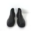 Botas Martin de Suela Gruesa Estilo Británico para Hombre, Botas Chelsea, Zapatos de Cuero de Caña Alta Tendencia en Negro