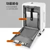 Equipaje de carrito ancho nuevo transfronterizo, tapa frontal de apertura, para abordar negocios, aspecto elegante, caja de PC con contraseña de viaje, personalización de comercio exterior