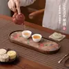 Venta directa del fabricante: Bandeja de Frutos Secos de Nogal Negro, Bandeja de Madera Rectangular, Bandeja de Té de Madera Maciza para el Hogar, Bandeja de Comedor, Bandeja de Frutas para Snacks