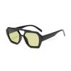 Óculos de Sol Retro de Rua com Lentes Duplas, Estilo Americano Ins, Moderno para Homens e Mulheres, Adequado para Rostos Redondos, Versátil Uv400