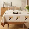 Mantel Dopamina Impermeable a Prueba de Aceite Lavable Resistente al Calor Vintage Mantel para Mesa de Comedor Lujo Ligero Gama Alta Rectangular Mantel para Mesa de Café