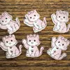Botões de Animais Gatinhos Fofos, Acessórios Coloridos Feitos à Mão para DIY, Botões para Bolsa, Tops Fofos, Botões para Suéter