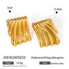 Brincos geométricos de aço inoxidável europeus e americanos Jingqiao Advanced Sense Niche Ins Brincos Brincos de aço de titânio Brincos transfronteiriços