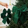 Pingente Grande de Laço de Natal de Veludo Vinho Decoração de Janela de Natal DIY Pingente de Árvore de Natal Pronto para Venda
