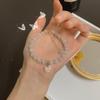 Pulsera de Ojo de Gato Blanco Súper Corazón de Durazno para Niñas Verano ins Diseño Nicho Lujo Ligero Alta Gama Joyería Regalo Mejor Amiga
