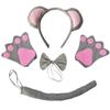 Conjunto de Acessórios para Fantasia de Halloween Cosplay Acessórios para Festa de Aniversário de Bebê Faixa de Orelhas de Rato