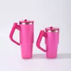 Taza Termo de Acero Inoxidable 304 Transfronteriza 40 oz con Diseño de Asa Giratoria 20 oz Taza para Coche con Asa Portátil 30 oz Taza para Hielo