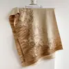 Xale Vertical Texturizado Vintage Outono 2026 para Mulheres, Cachecol Jacquard de Planta, Espessado e Quente, Aquecedor de Pescoço Externo