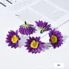 Fabricante 4cm Cabeça de Crisântemo Selvagem Pequeno Flor Margarida Artificial Material para Adorno de Cabeça DIY Flor Falsa de Seda Flor para Decoração de Casamento