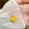 Pingente de Ouro de Areia Método Antigo Novo Estilo Chinês Alta Retenção de Cor Girassol hellokitty Pingente da Paz Corrente de Suéter Gato Kitty Mulheres