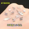 Prata Esterlina S925 Pingente de Pena Folha Finamente Trabalhado Joia de Cristal Pulseira Trançada Colar Acessórios Artesanais DIY