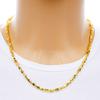 Collar hexagonal sólido corto de arena dorada de Vietnam de 5 mm para hombres y mujeres, latón chapado en oro real de 24 quilates, collar de bambú, salida de fábrica