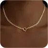 Collar Transfronterizo Nuevo Estilo Europeo y Americano con Colgante Redondo de Sol y Diseño de Cierre Ot, Collar de Nicho de Lujo Ligero de Gama Alta