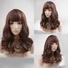 E-commerce Transfronteiriço Perucas Europeias e Americanas de Moda Diária com Franja, Cabelo Longo Cacheado, Multicor e Multiestilo Transmissão ao Vivo da Amazon