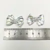 20X30mm acrílico colorido moño nudo lacado agujero recto corbata de lazo cadena de teléfono móvil con cuentas colgante llavero de coche