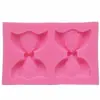 Molde de bolo de fondant molde de sabão de silicone molde de chocolate molde de silicone líquido decoração de bolo de laço