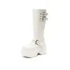 Botas de montaria femininas de sola grossa, botas longas petite princess, botas emagrecedoras que aumentam a altura em 10 cm para mulheres, novo estilo, emagrecimento e alongamento das pernas
