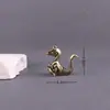 Latão Vintage Pequeno Dinossauro Ornamento de Mesa Chaveiro Pingente para Colecionáveis, Animais de Chá e Itens Criativos de Cobre Antigo
