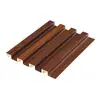 Rejilla Ranurada WPC Panel de Pared Corrugado Impermeable Moderno Rejilla Decorativa de Partición Rayada Rayas de Madera Rayada para Interiores