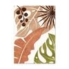 Póster de pared con diseño geométrico abstracto moderno bohemio nórdico con hojas de plantas para sala de estar y dormitorio, pintura sin marco