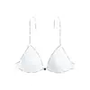Botón Delantero Estilo Nuevo Halter Copa Francesa Triángulo Ropa Interior para Mujeres Verano Delgado Pecho Pequeño Espalda Bonita Espalda Descubierta Sujetador Sin Costuras