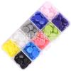 T5 en Stock herramienta de instalación de botón redondo de plástico para niños traje hebilla de cuatro articulaciones de resina botón de toalla de saliva