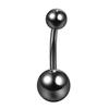 Piercing para ombligo básico especial de comercio electrónico transfronterizo acero inoxidable galvanoplastia al vacío doble diamante piercing para el cuerpo joyería
