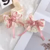 Pasador Dulce de Encaje con Lazo para Niñas Ins Lindo Lazo de Cinta Pinza de Pato Todo Fósforo Flequillo Pinza Decorativa para el Cabello