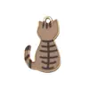 Chaveiro Acessório Pingente de Gato com Estampa de Gota de Óleo Desenho Animado Liga Acessório para Pulseira Brinco
