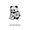 Insignia de Panda Lindo Expresión de Ánimo Broche Metálico de Panda Accesorio Lindo Cultural y Creativo Decoración para Mochila Sombrero