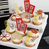 Decoración de Cupcakes para la Temporada de Graduación 2025: ¡Todo lo Mejor y Bendiciones de Navegación Fluida Tarjeta Decorativa de Postre