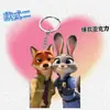 Llavero de Nick y Judy de Zootopia Acrílico de Doble Cara Mochila de Alta Calidad Colgante Lindo Regalo Mercancía