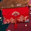 Sobres Rojos Bordados con Borlas Estilo Chino para Saludos de Año Nuevo y Festival de Primavera, Sobres Rojos de Mil Yuanes, Sobre Rojo de Tela al por Mayor de Fabricante, Personalizable