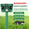 Repelente de Animais Popular Transfronteiriço Alimentado por Energia Solar, Dissuasor Ultrassônico para Gatos e Cachorros, Repelente de Pássaros e Insetos, Repelente de Animais Transfronteiriço Alimentado por Energia Solar