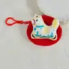 Novo Novo Ano Pônei de Pelúcia Porta-moedas Pingente Decoração Festiva Acessório de Boneca Porta-moedas Bolsa para Guardar Fones de Ouvido