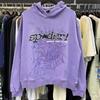 Sudaderas con capucha casuales holgadas de algodón estampadas con espuma de telaraña de araña Sp5Der al por mayor transfronterizo para hombres y mujeres Entrega de exportación