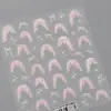 Adesivos de Unha Bolinhas Laço Tensor Suave M-1459 Adesivos de Unha Laço Estilo Ballet Francês