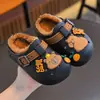 Novos Capivaras Fofos Sapatos de Algodão Peludos para Casa, Interior, Antiderrapantes, para Crianças, Família, Sapatos de Algodão para Meninos com Salto para Outono e Inverno