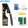 Alicates de Crimpado de Red CAT6a de Siete Pisos Kit de Herramientas de Crimpado RJ45 de 8P Para Crimpado de Ethernet en Casa Reparación de Red Simple