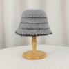 Gorro de Pescador Tejido de Felpa Cálido de Invierno con Protección para las Orejas Estilo Coreano Versátil Sombrero de Cubo para Circunferencia de Cabeza Grande Sombrero Adelgazante para Mujeres