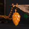 Collar 2022 Nuevo Estilo Ins Lujo Ligero Nicho Imitación Cera de Abeja Antigua Cadena de Lana de Longitud Media Colgante Regalo de Cumpleaños