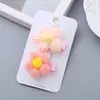 Presilha de Cabelo Infantil Pequena Flor Laço Fofa Flor de Lã Tricotada Feita à Mão DIY Acessórios de Cabelo Infantil Venda por Atacado