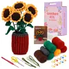 Paquete de Materiales para Crochet de Lana Set Muñeca de Peluche de Tejido Muñeca Tejida Muñeca de Ganchillo Tejido DIY