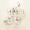 Balões de Decoração para Quarto de Casamento de 12 polegadas Transparente Látex Confete Balões com Lantejoulas Adereços de Decoração para Festa de Aniversário Casamento