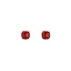 Pendientes de Plata de Ley S999 de Frijol Rojo para Mujer Estilo Chino Retro Joyería para Orejas Cuadrada Pequeña Roja Simple Venta al por Mayor