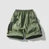 Pantalones cortos de playa rectos bordados transpirables de seda helada de verano para hombre, holgados, casuales, ligeros, pantalones deportivos de baloncesto